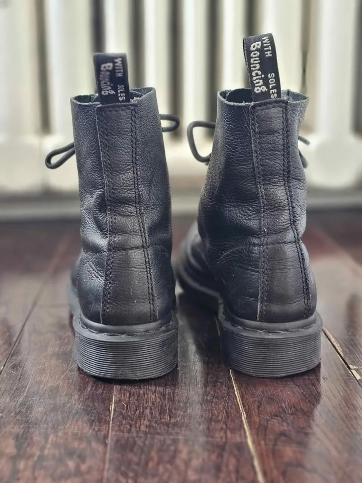 Womens 8 Dr. Martens Pascal Mono Black Combat Boots image indicator(6)