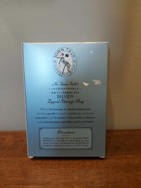 Town Talk Anti-Tarnish Silver Zipped Storage Bag image indicator(2)