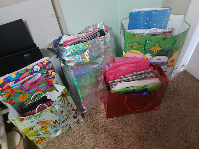 Assorted Christmas & Gift Giving Bags, Ribbons, Bows, and Cards! - photo 2