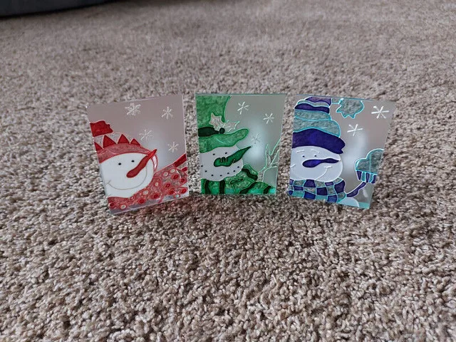 Winter Snow Collection by Avon - Tealight Holders