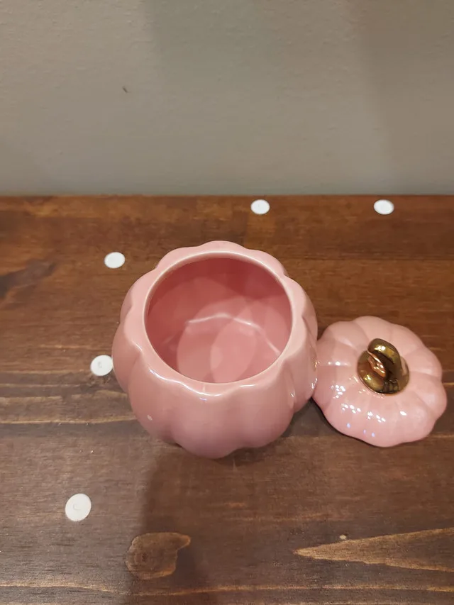 Charmed Aroma Pink Pumpkin Candle Holder image indicator(3)
