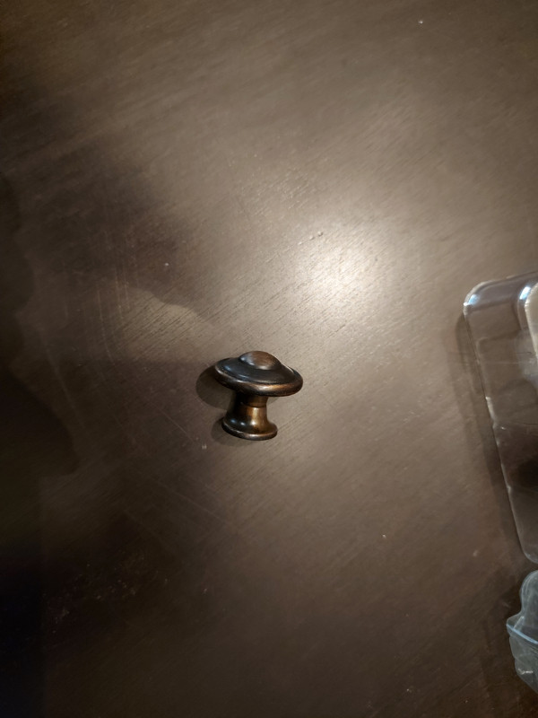 12 Dark Brass Brushed Drawer Knobs - photo 3