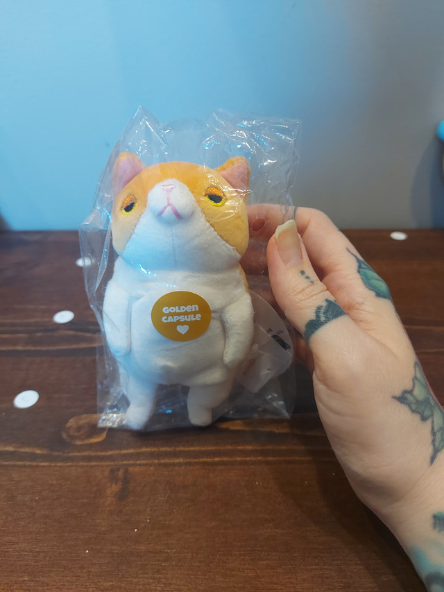 Shinada Global Mochi Mochi Cat Plush Keychain - Orange Tabby