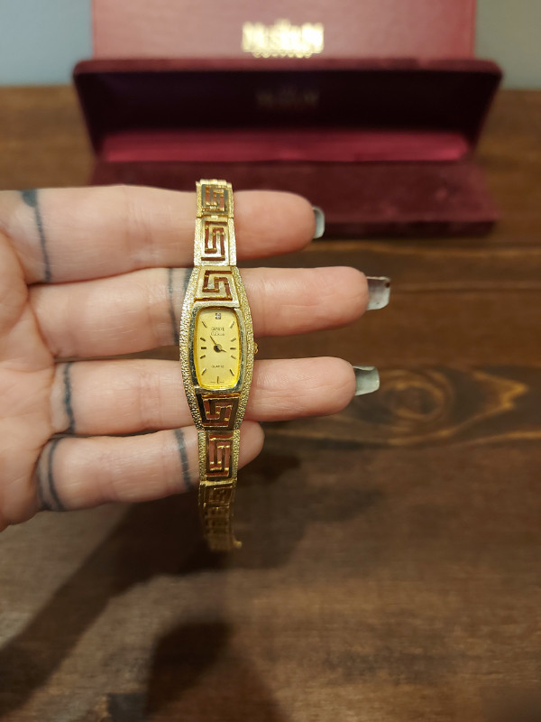 14K Gold Ladies Greek Key Watch by The Museum Company - photo 2