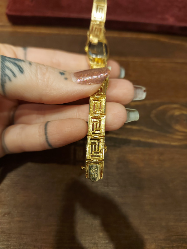 14K Gold Ladies Greek Key Watch by The Museum Company - photo 4