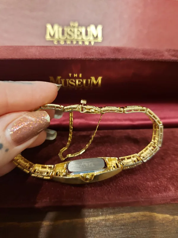 14K Gold Ladies Greek Key Watch by The Museum Company image indicator(5)