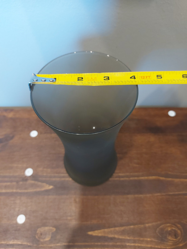 Dark Frosted Glass Vase - photo 3
