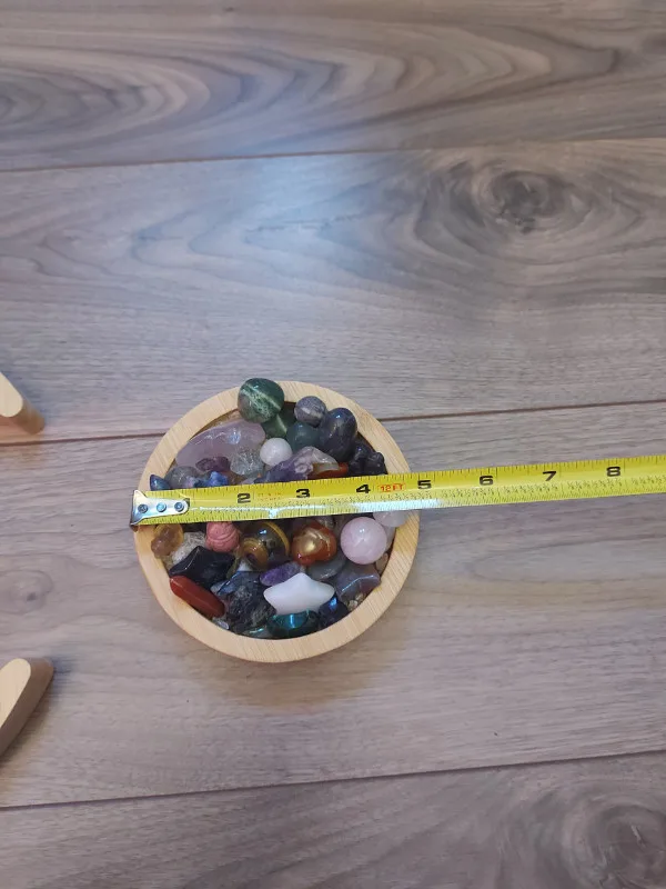 Wood Moon/Sun Crystal Holder w/Chips image indicator(8)