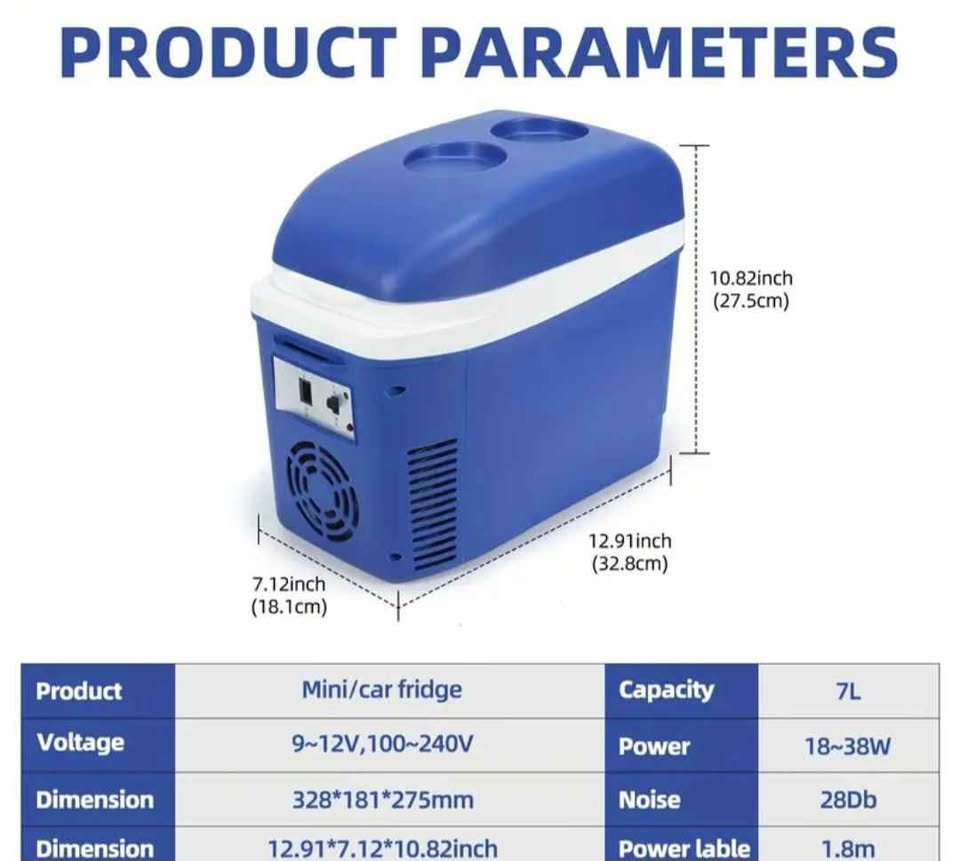Mini Fridge for Car / Portable Cooler and Warmer (AC/DC)7L - photo 3
