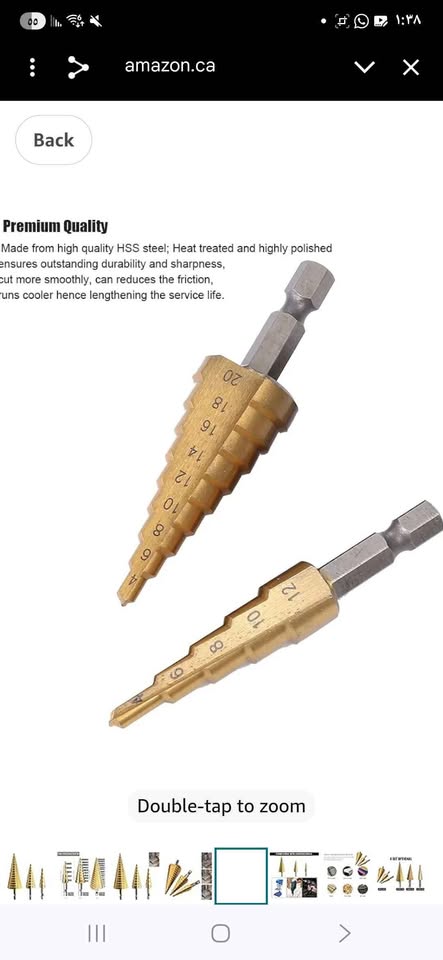 3pcs Large HSS Steel Step Cone Drill Titanium Bit Set - photo 3
