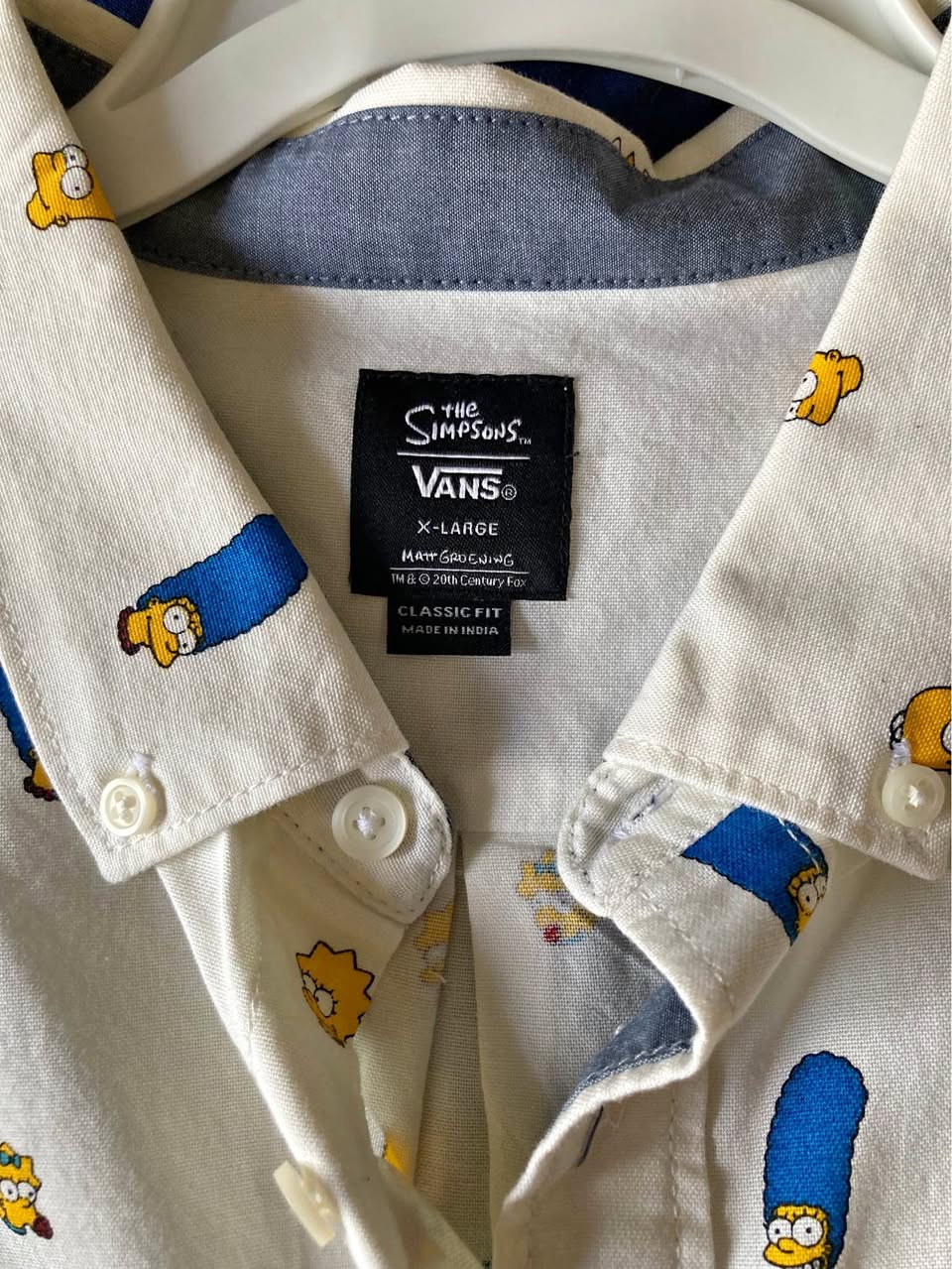 The Simpsons/ Vans button up XL