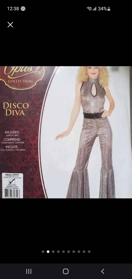 70s Disco Diva Costume + Wig - photo 2