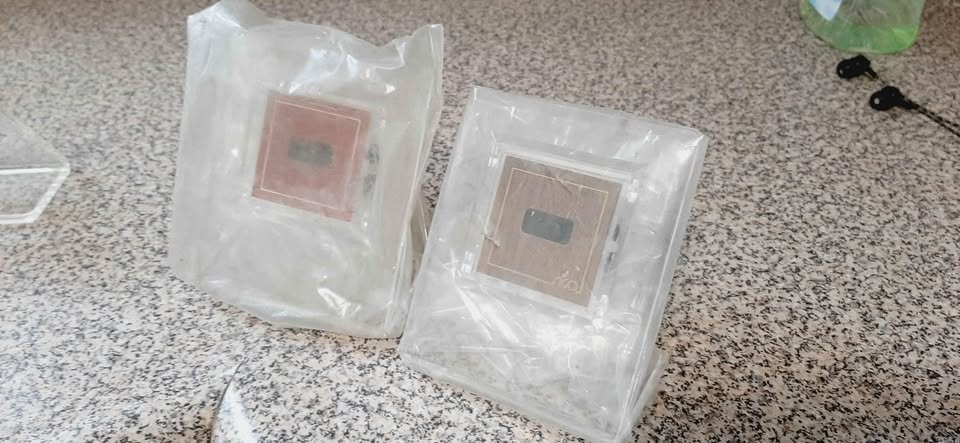 80's Acrylic Clock Frames, No LCD Movement - photo 3