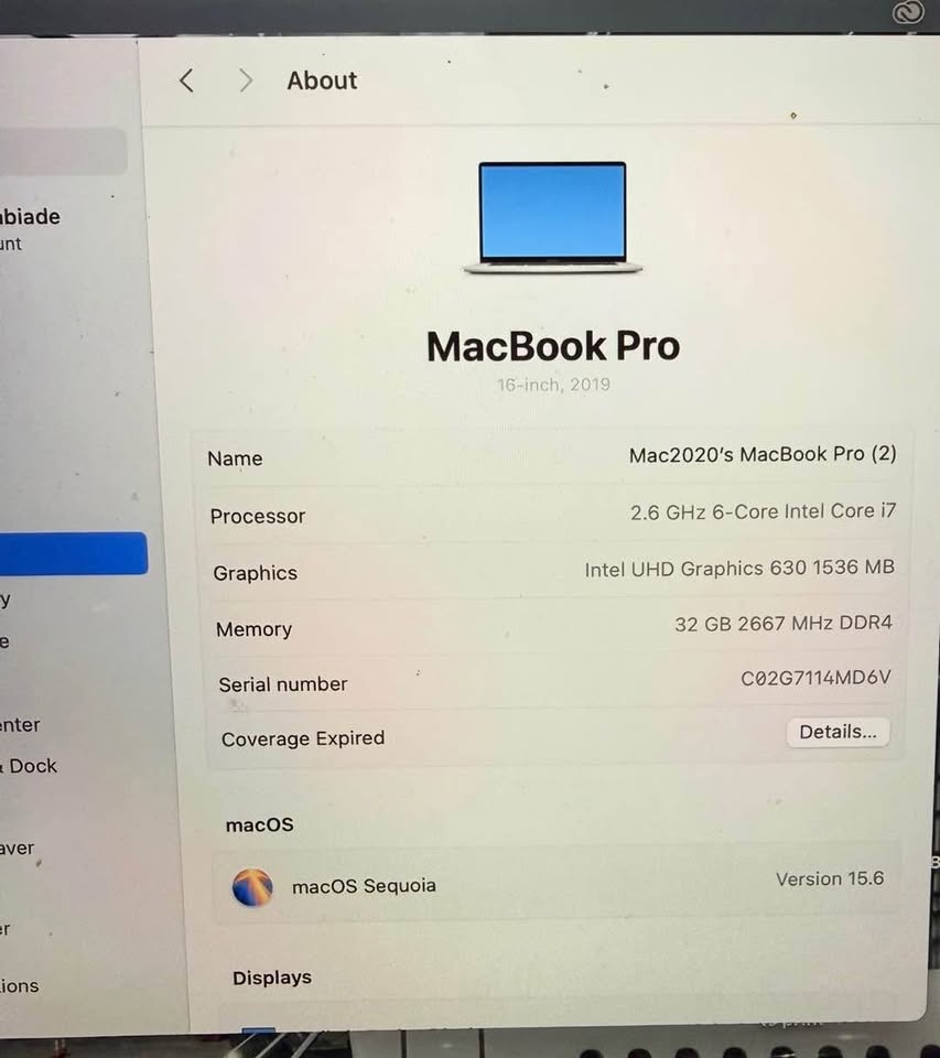 MacBook Pro 16” 32gb 512gb - 2019 - photo 2