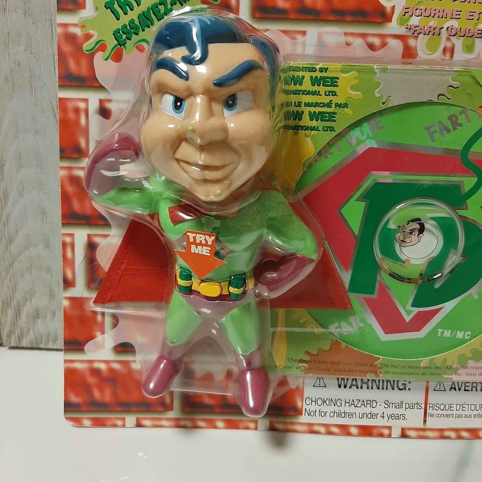 Rare The Spew Crew Fart Dude Action Figure and CD