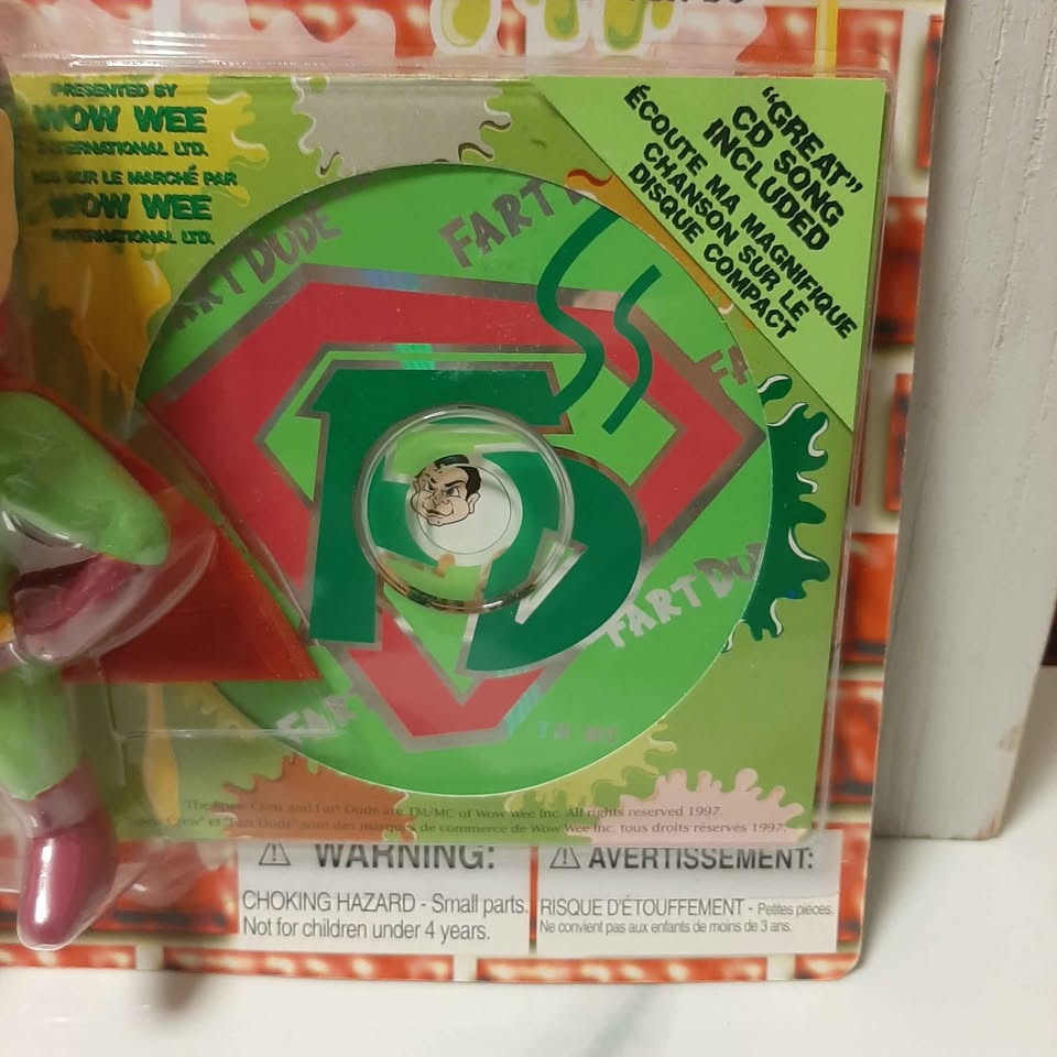 Rare The Spew Crew Fart Dude Action Figure and CD - photo 2