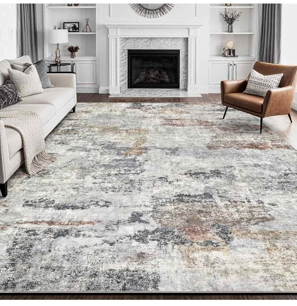 Brand New 9x12 Low Pile Rug - Washable & Soft
