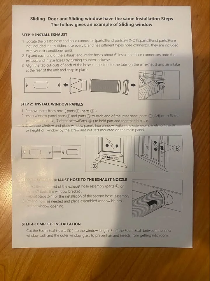 Portable Air Conditioner Window Vent Kit image indicator(6)