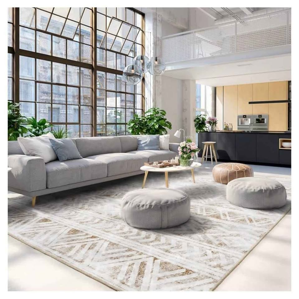New 9x12 Machine Washable Moroccan Area Rug – Neutral Taupe - photo 4