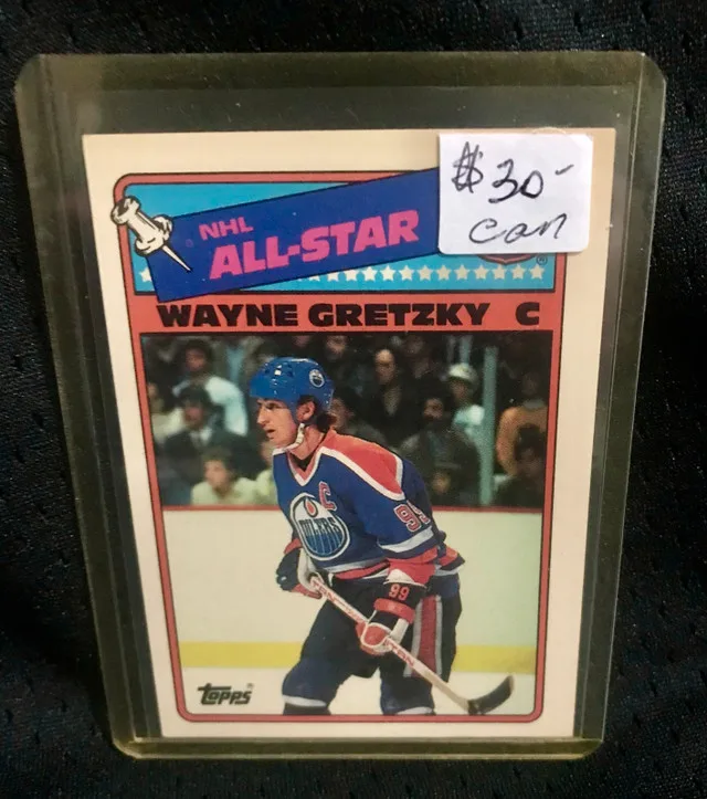 Wayne Gretzky 1988-89 HOF Sticker Topps #8 Edmonton Oilers thumbnail