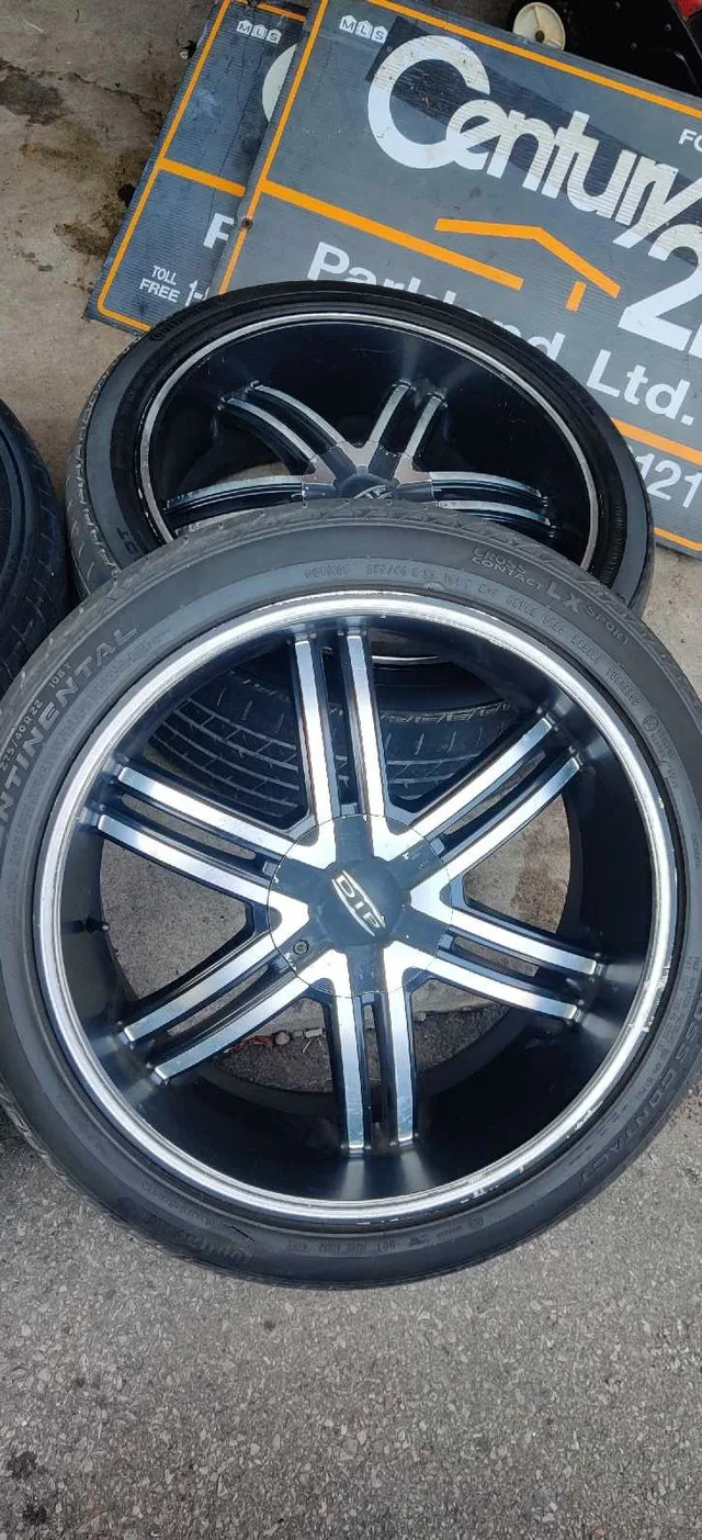 22 inch rims with tires 6x139 and 6x135 image indicator(6)