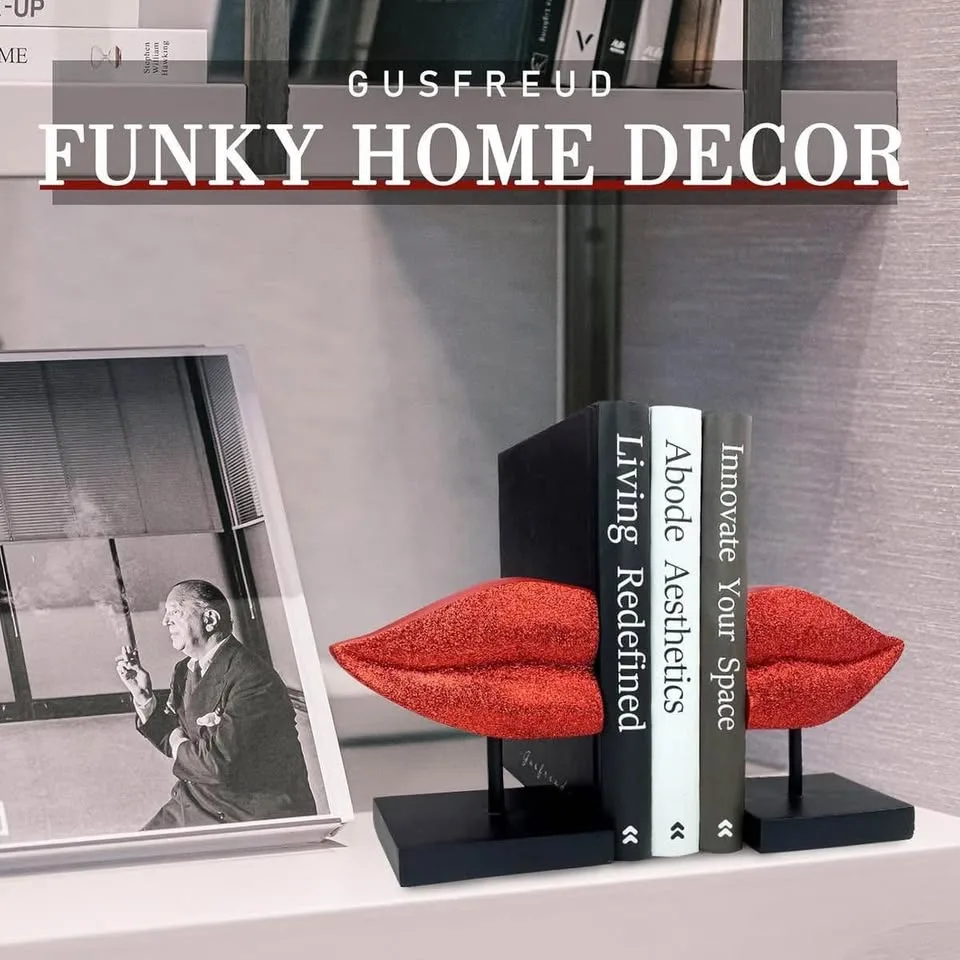 Brand new heavy duty Lip Book end Decorative Book Stopper image indicator(10)