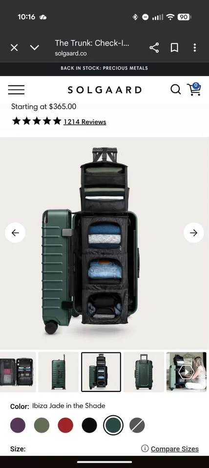 Checked trunk suitcase - sologaard check-in closet image indicator(9)