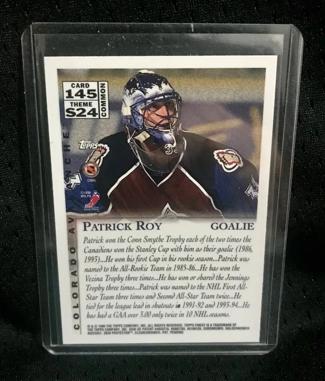 1995-96 Topps Finest Patrick Roy #1 image indicator(2)