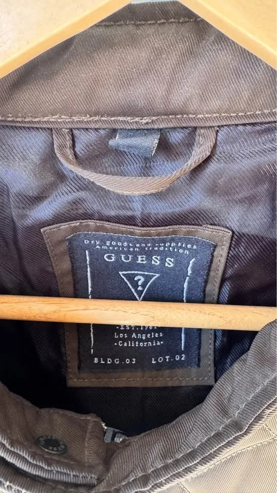 Guess bomber winter jacket - brown colour and medium size image indicator(2)