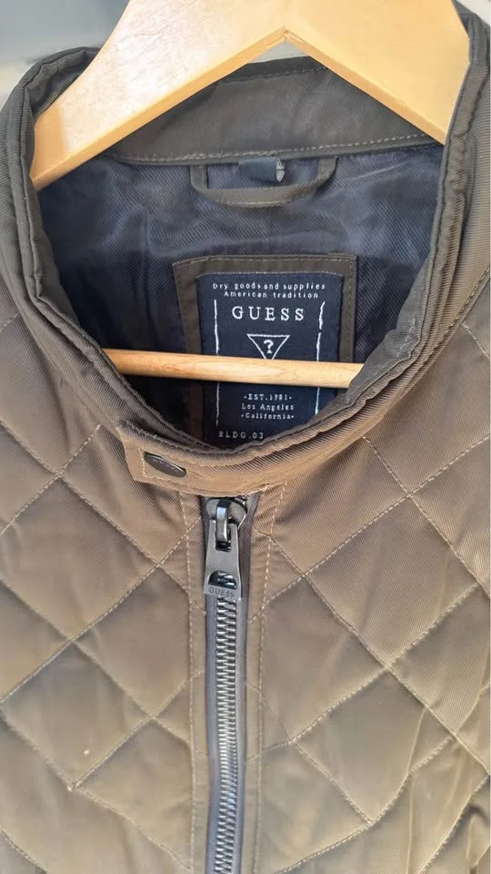 Guess bomber winter jacket - brown colour and medium size image indicator(3)