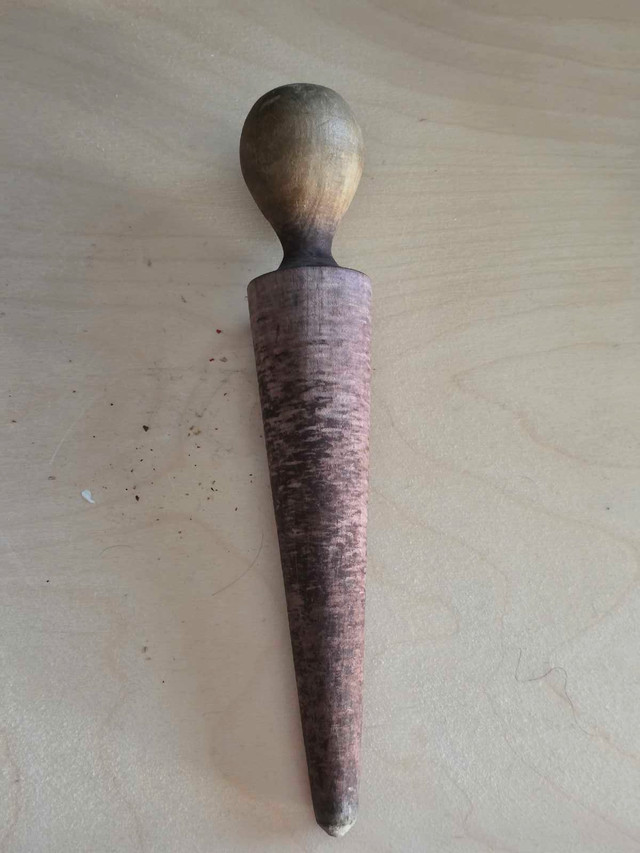 Antique strainer-chinois with vintage pestle - photo 5