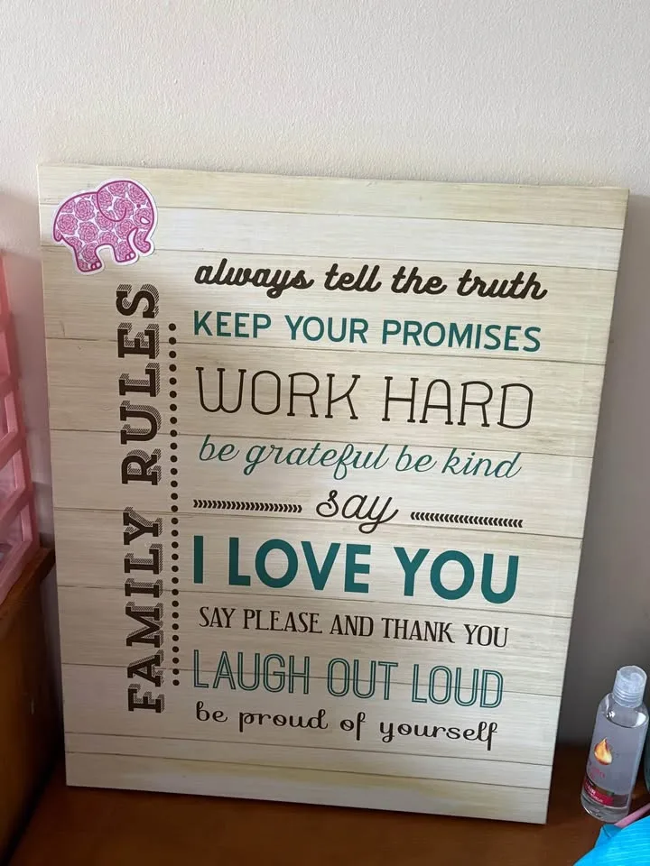 🌸 Family Rules Decorative Frame image indicator(2)