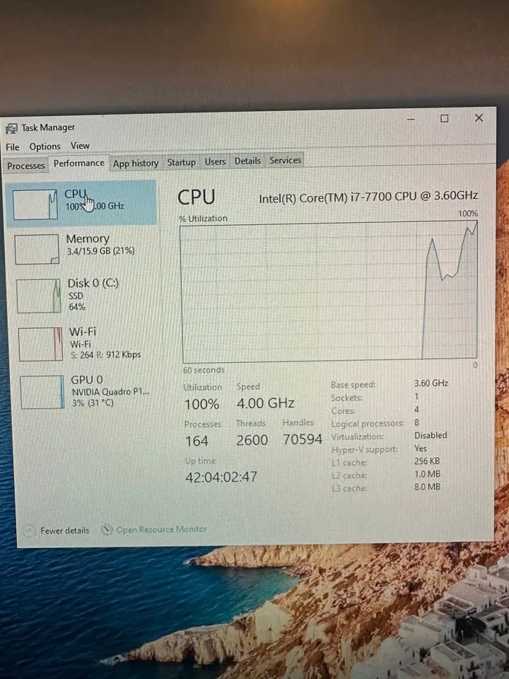 Lenovo P320 - i7, 16GB, 256 SSD, Nvidia GPU image indicator(6)