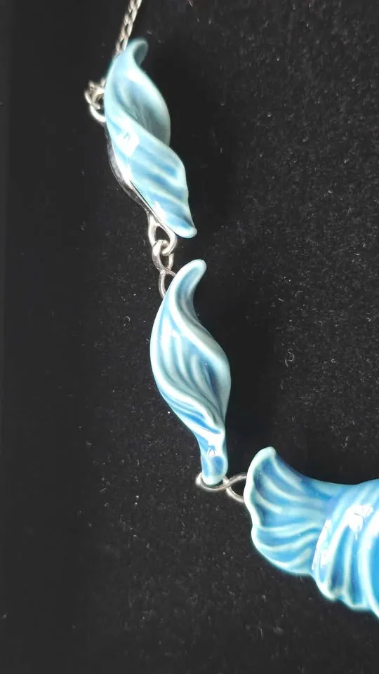 Lladró Aquarium Necklace Porcelain Blue/Turquoise (Never Worn) image indicator(5)