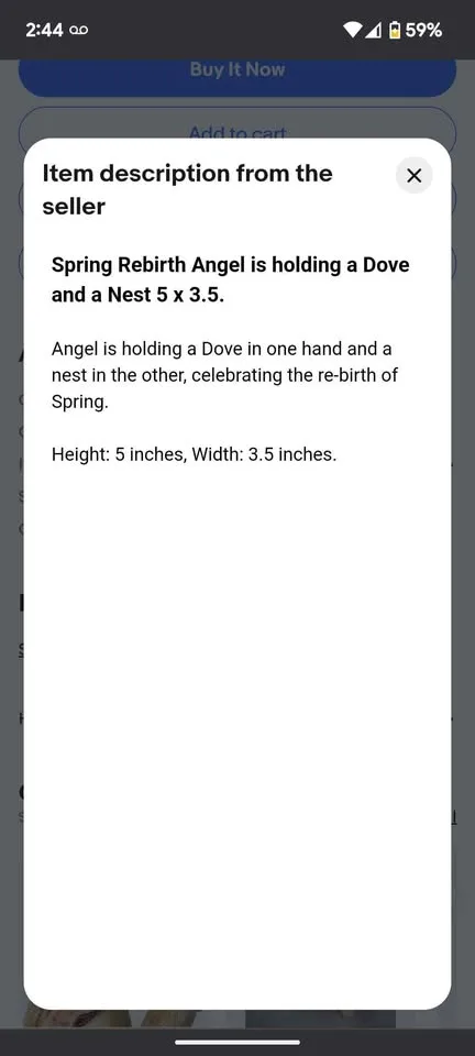 Angel Figurine with Bird's Nest & Dove image indicator(9)