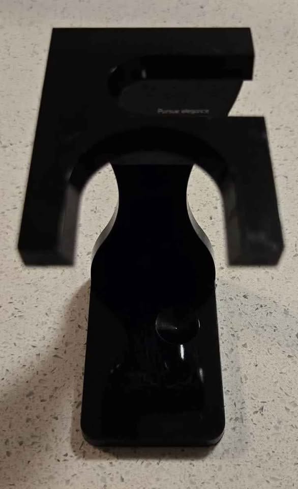 🧔‍♂️ Razor & Shaving Brush Stand Only — Glossy Black - photo 3