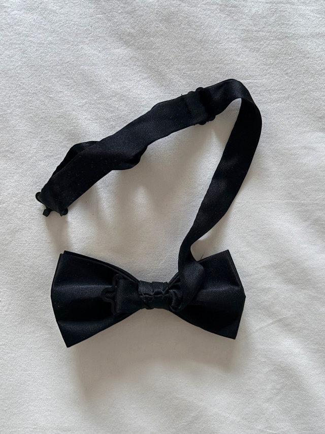 Silk Black Bow Tie - photo 2