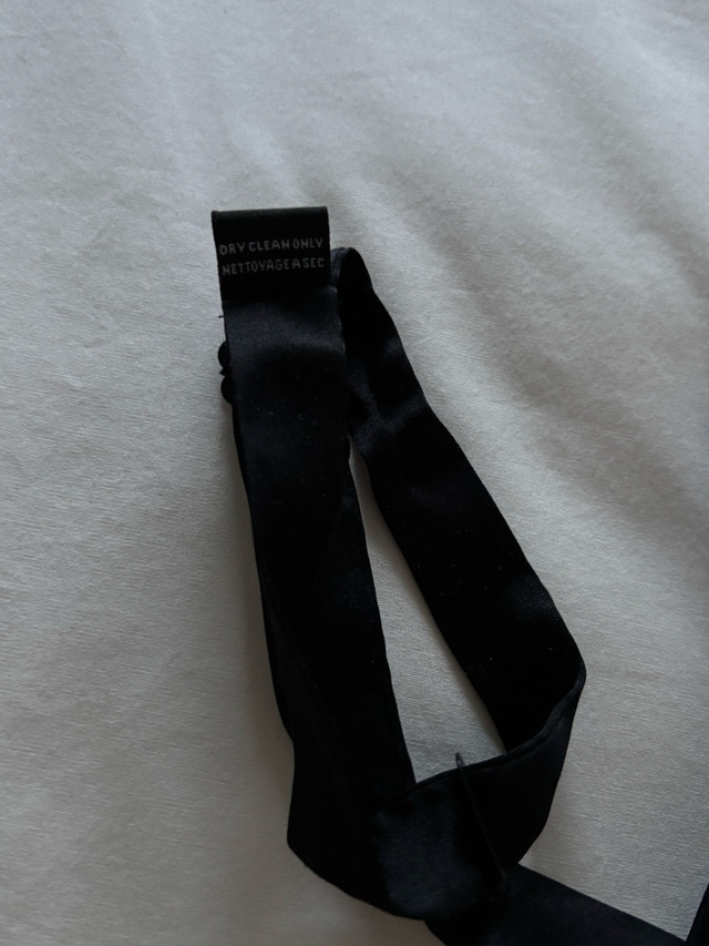 Silk Black Bow Tie - photo 4