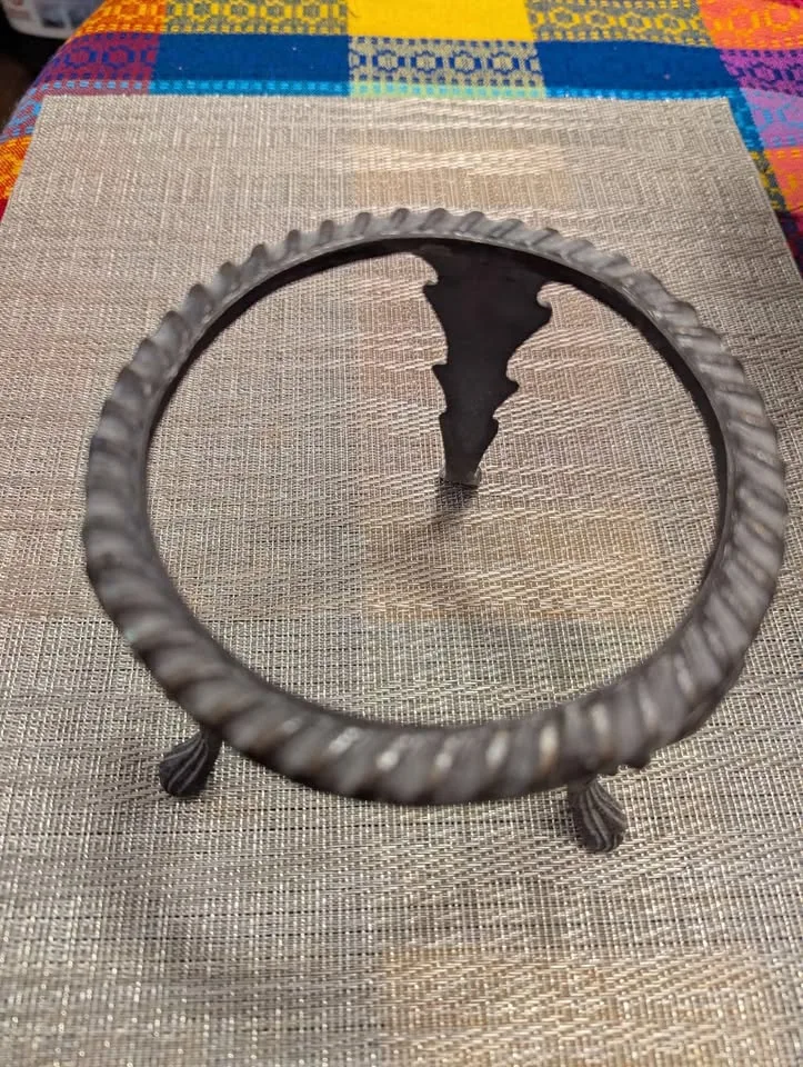 Tabletop Crackle Glass Bowl with Ornate Stand image indicator(4)