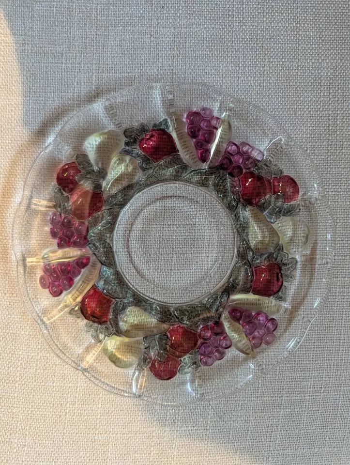 Vintage Indiana Garland Multi Glass fruit plate image indicator(2)