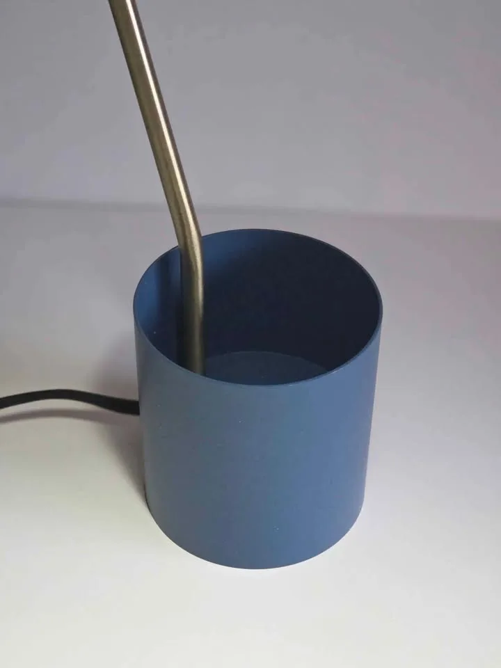 Navy Blue & Brass Desk Lamp with USB Port image indicator(2)