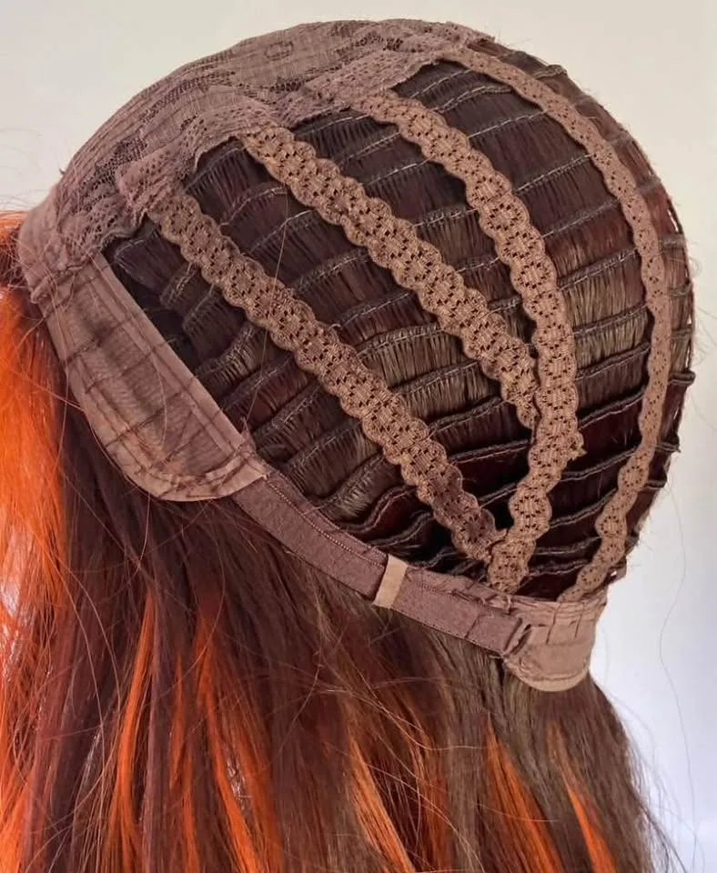 Fiery Brown & Orange Layered Synthetic Wig image indicator(9)