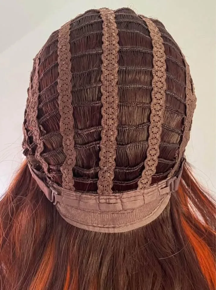 Fiery Brown & Orange Layered Synthetic Wig image indicator(10)