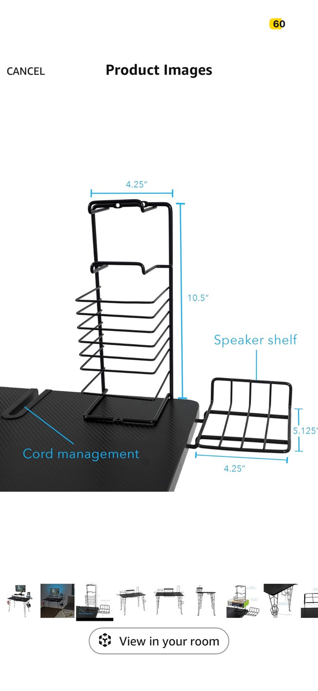 Modern Black Desk + Sit-Stand Riser – Like New - photo 3