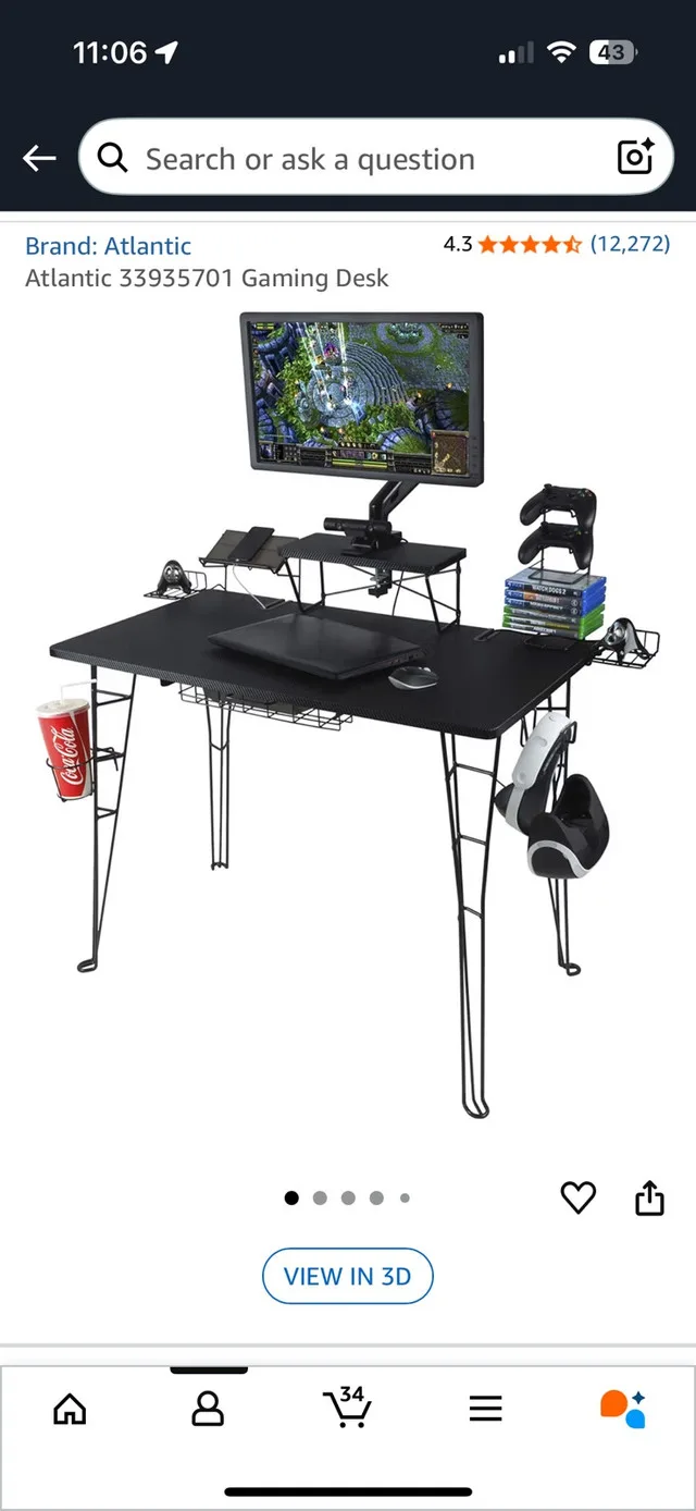 Atlantic Gaming Desk thumbnail