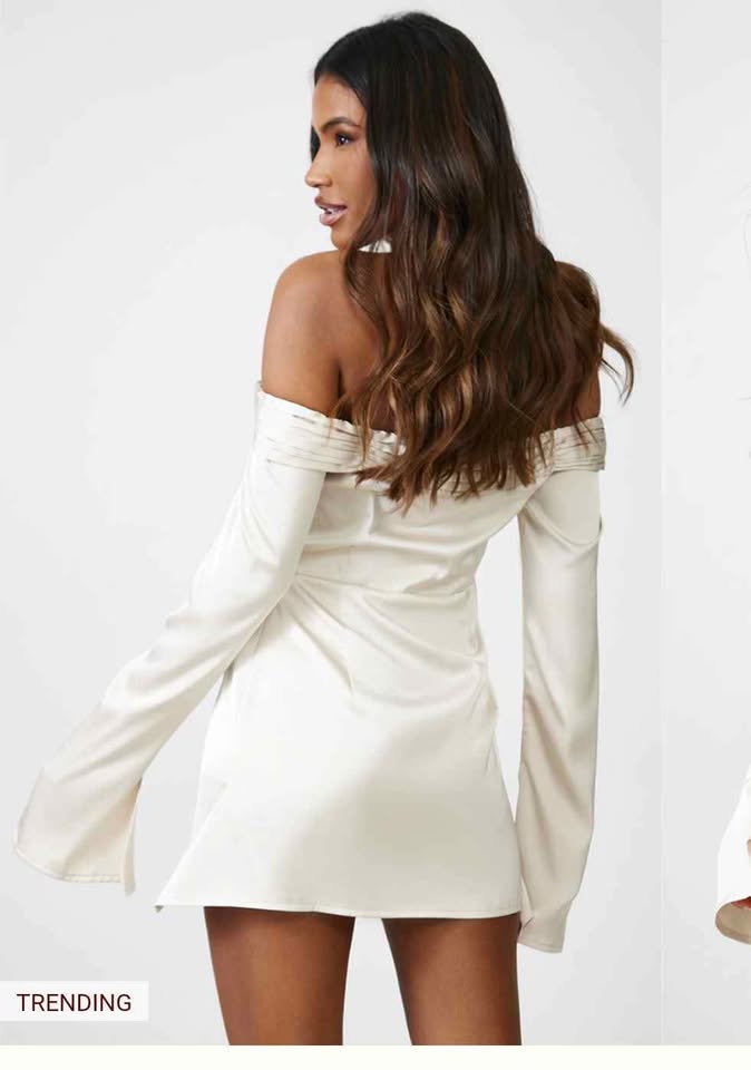 Champagne Satin Shift Dress - photo 2
