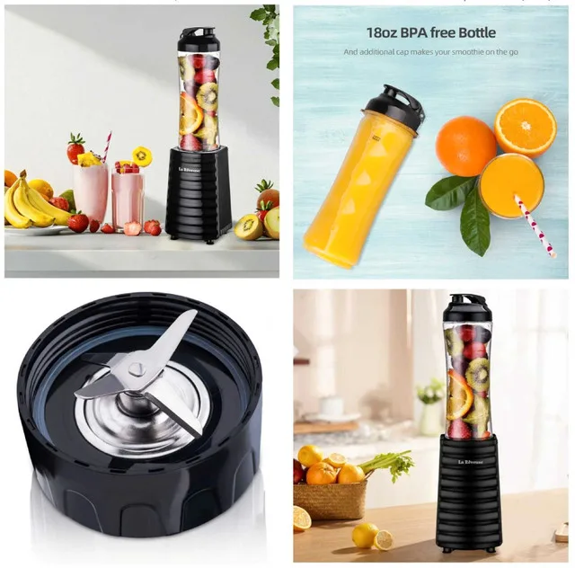➡️ LaReveuse Smoothies Blender Personal Size 300Watts, 18 oz image indicator(4)