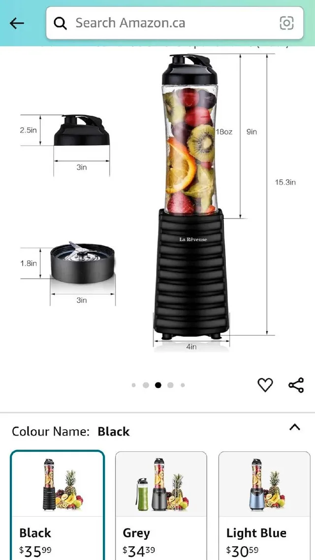 ➡️ LaReveuse Smoothies Blender Personal Size 300Watts, 18 oz image indicator(8)