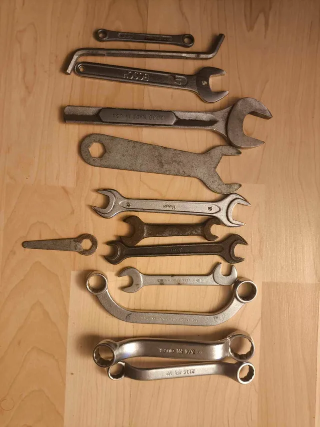 Mixed Specialty Wrench Lot – 11 pcs (Bosch, USA, Metric & SAE)