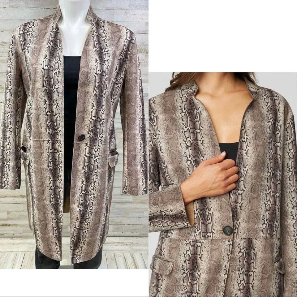Blank NYC Faux Snakeskin Suede Coat image indicator(2)